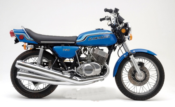 kawasaki 750 mach 3 triple classic 70's japanese kawasaki 750